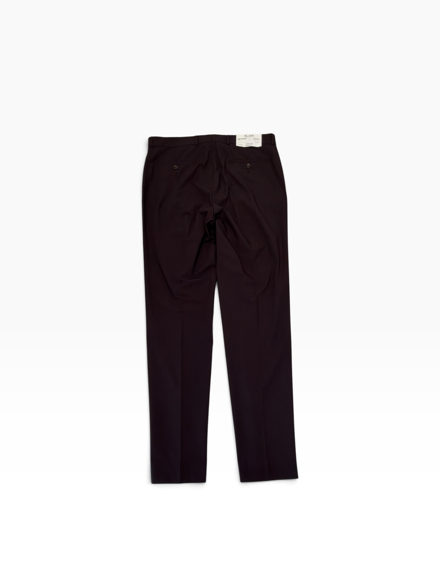 Kenneth Cole Mens Slim fit Dress Pants 35 / 32 Burgundy Red Solid
