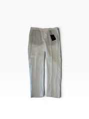 MNG Mens Slim fit Linen Dress Pants 34 / 32 White Solid