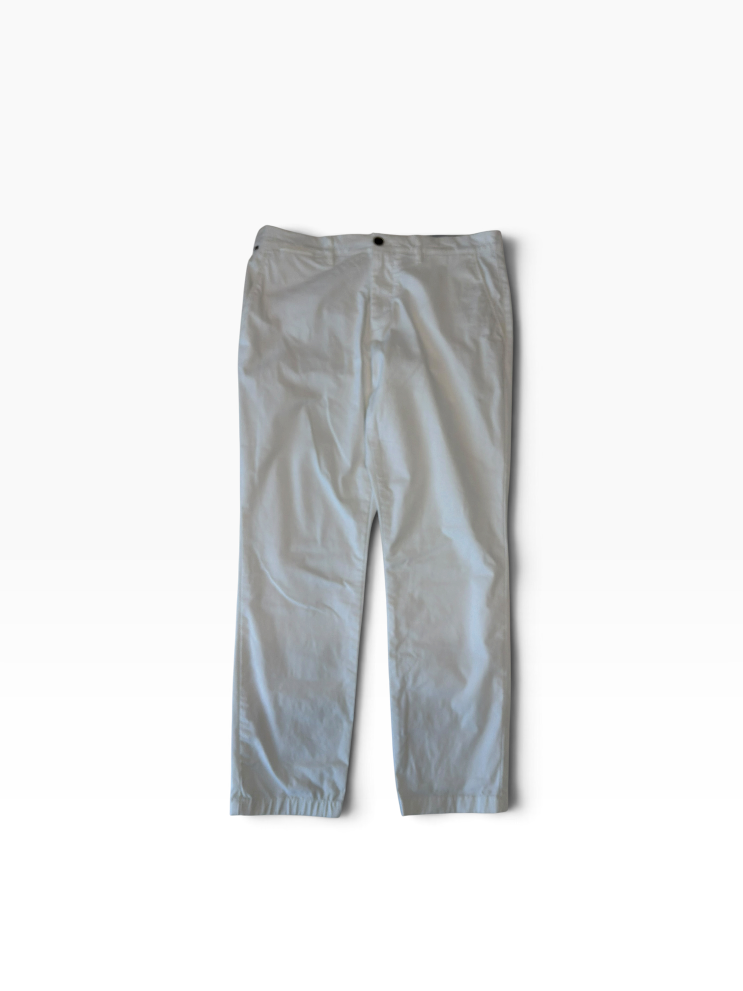 Tommy Hilfiger Mens Slim fit Cotton Chinos Pants 34 / 30 White Solid