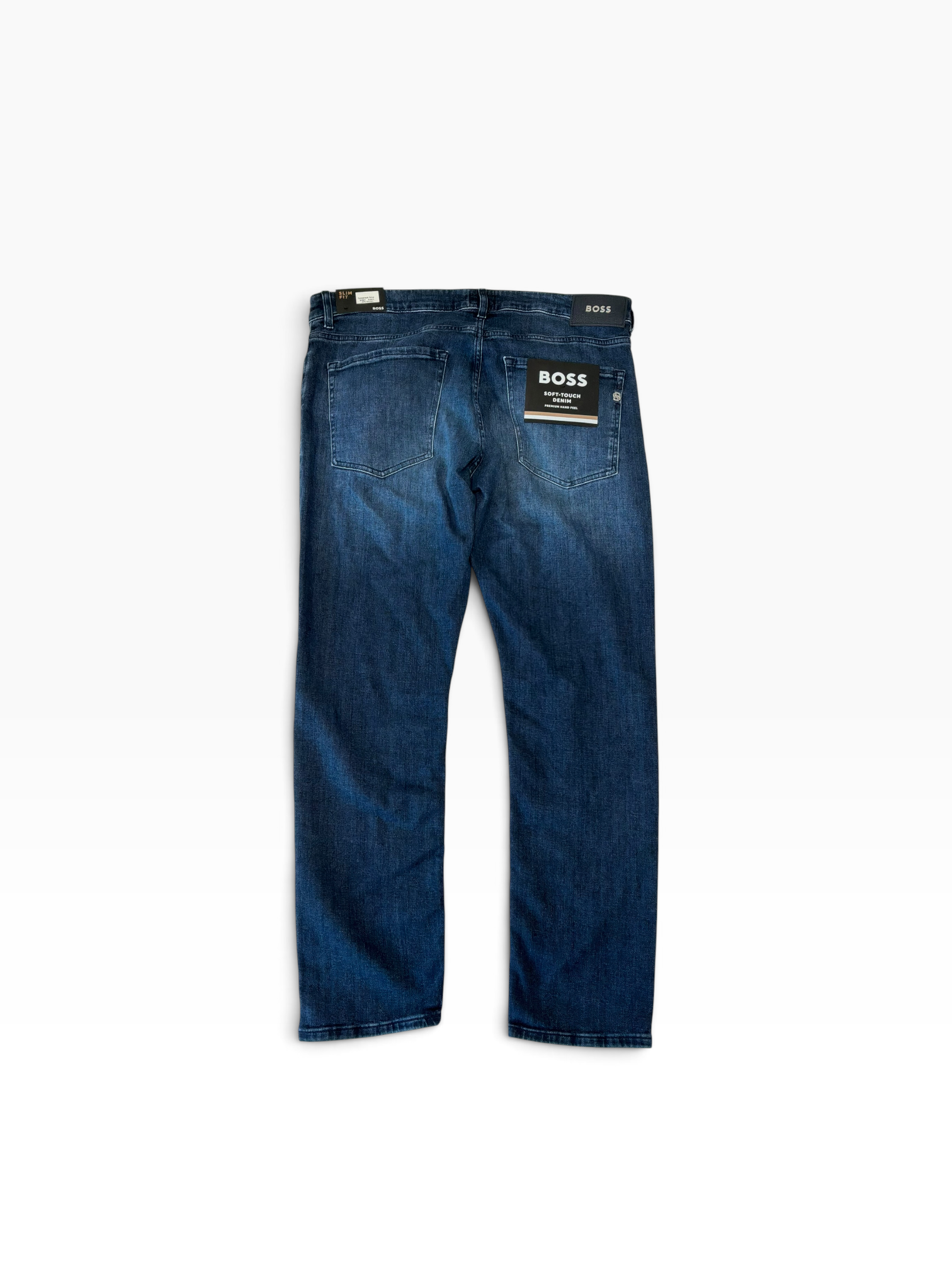 Hugo Boss Mens Slim fit Cotton Delaware Jeans 36 / 30 Blue Solid
