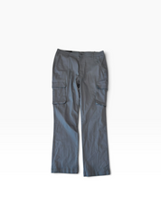 Blu Rock Mens Regular fit Cotton Cargo 34 / 32 Grey Solid