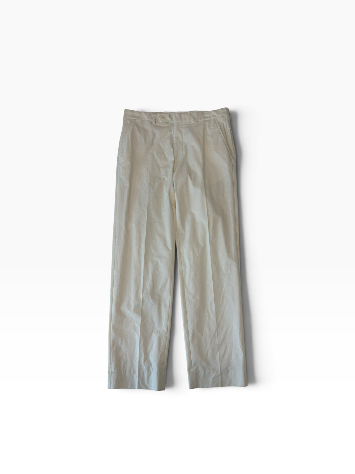 Nautica Mens Modern fit Cotton Dress Pants 34 / 32 White Solid