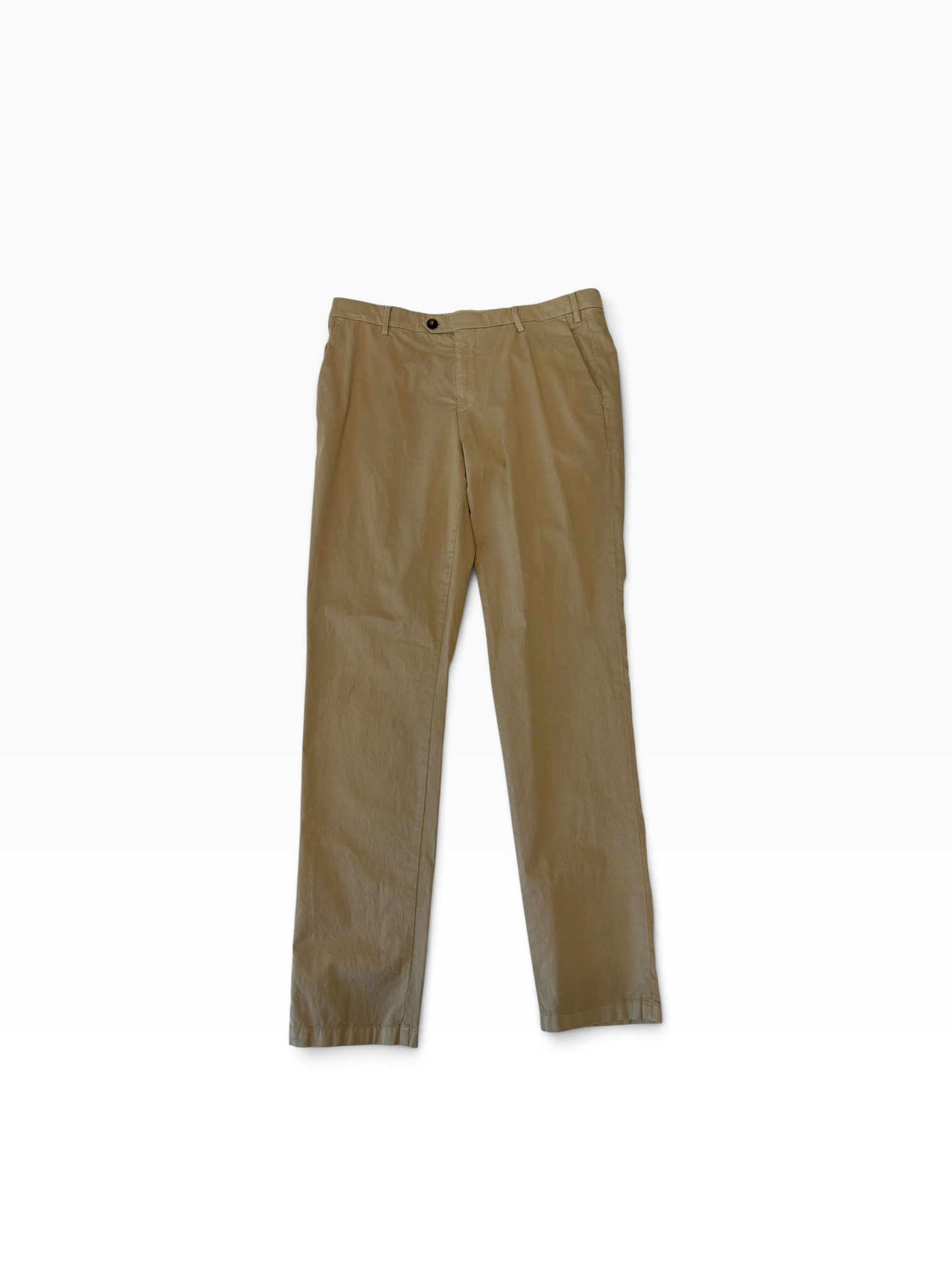 Canali Mens Slim fit Cotton Chinos Pants 34 / 34 Tan Solid