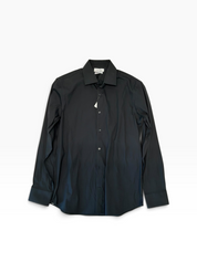 Calvin Klein Mens Extra-Slim fit Dress Shirt Medium 15-15.5 32-33 Black Solid