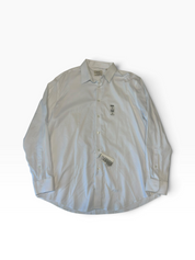 Calvin Klein Mens Regular fit Dress Shirt XL 17-17.5 34-35 White Solid