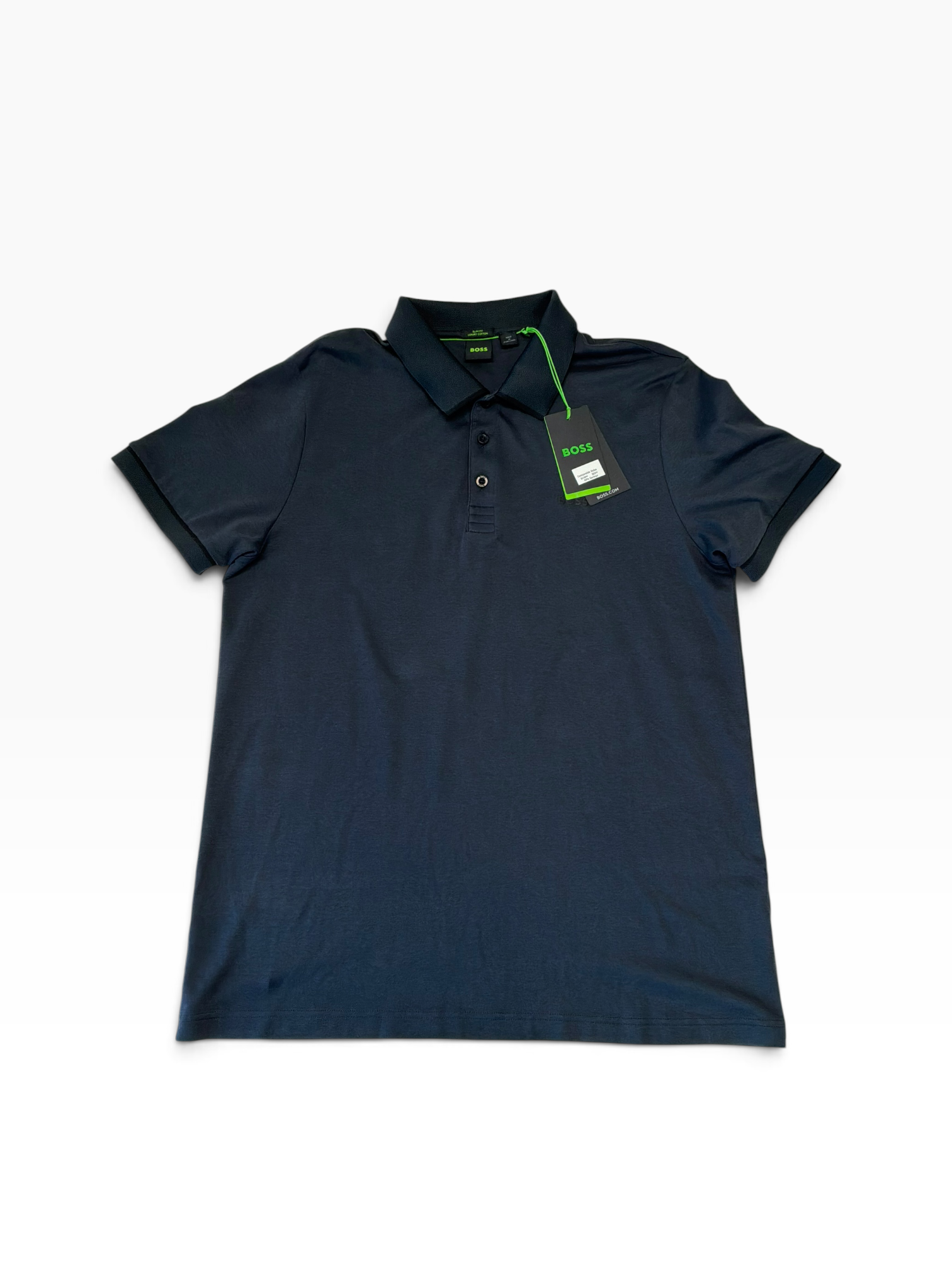 Hugo Boss Mens Slim fit Polo Shirt XXL Black Solid