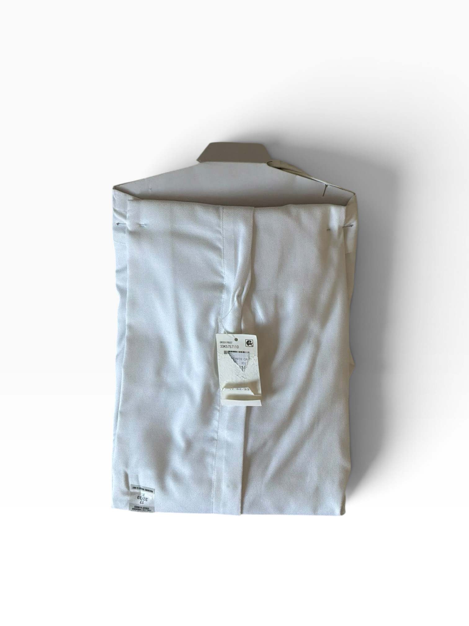 Calvin Klein Mens Regular fit Dress Shirt XL 17 in 32-33 White Solid