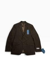 Kenneth Cole Reaction Mens Slim fit Suit Jacket Blazer 36 S Brown Solid