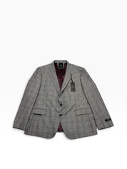 Ted Baker Mens Modern fit Wool Sport Coat Blazer 48 R Grey Purple Plaid