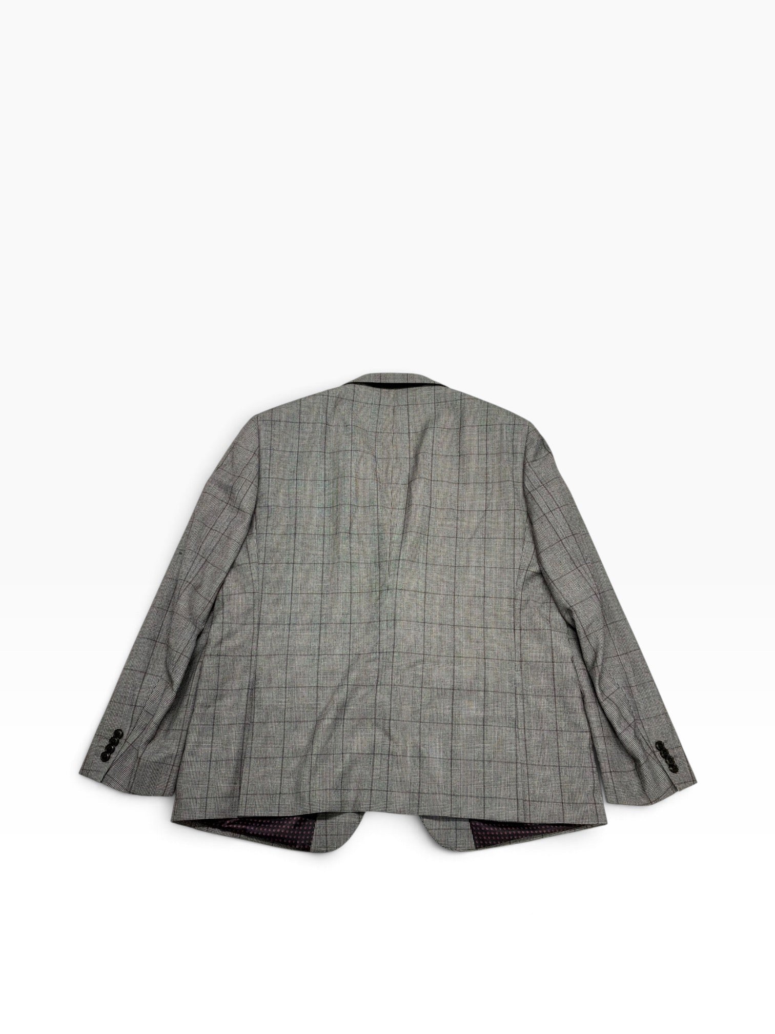 Ted Baker Mens Modern fit Wool Sport Coat Blazer 48 R Grey Purple Plaid