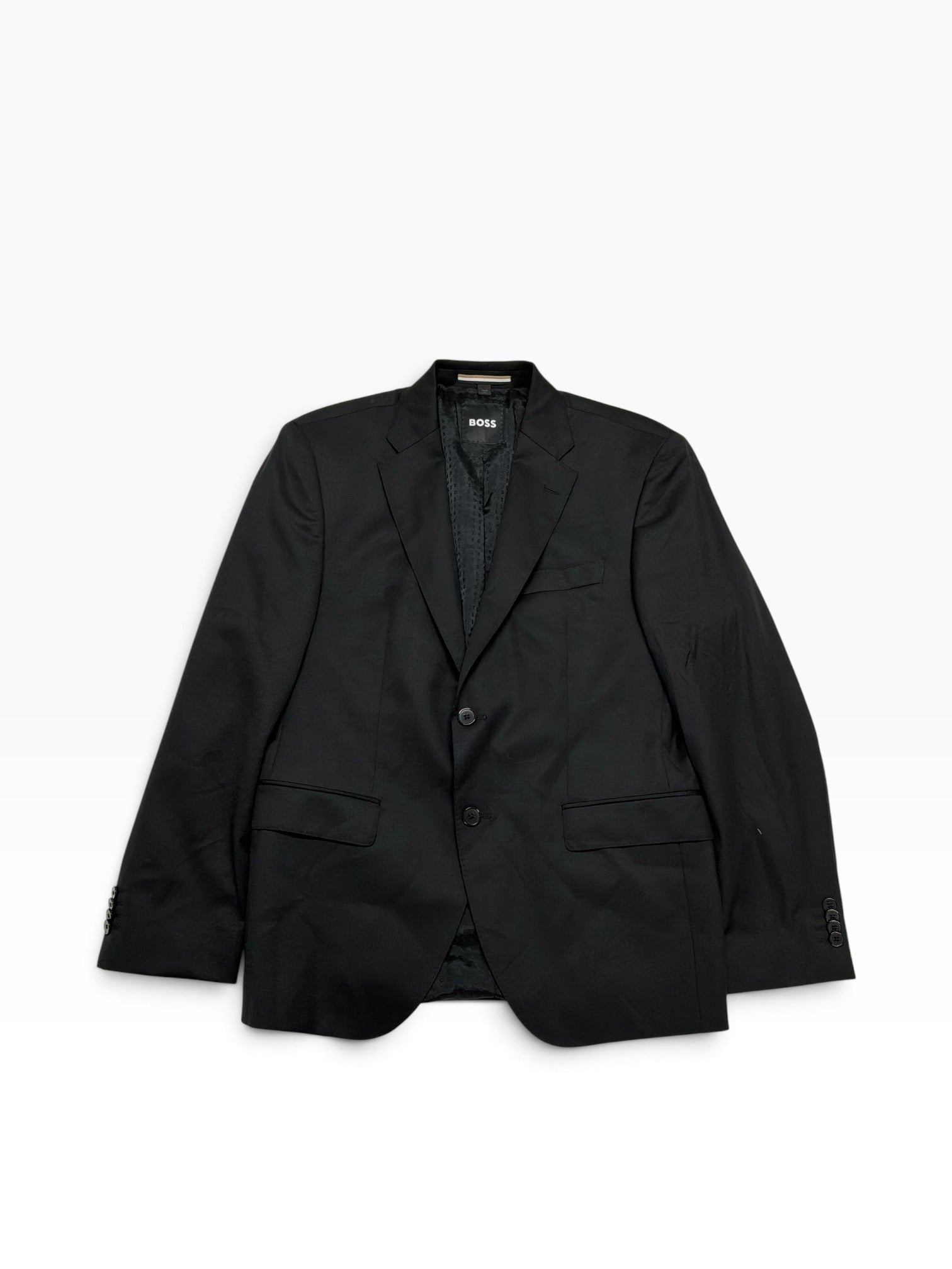 Hugo Boss Mens Slim fit Wool Suit Jacket Blazer 40 S Black Solid