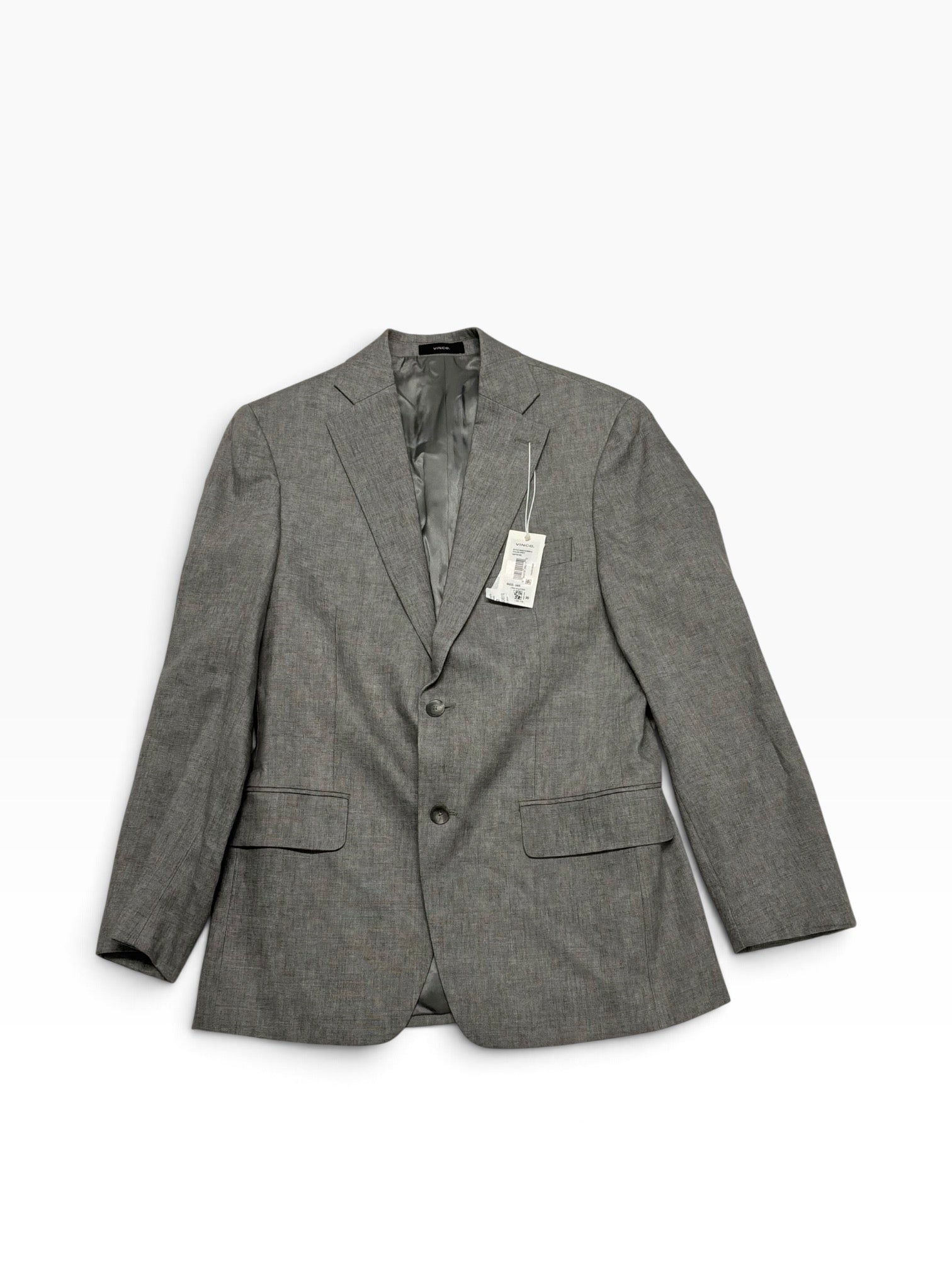 Vince Mens Slim fit Linen Sport Coat Blazer 38 R Grey Solid