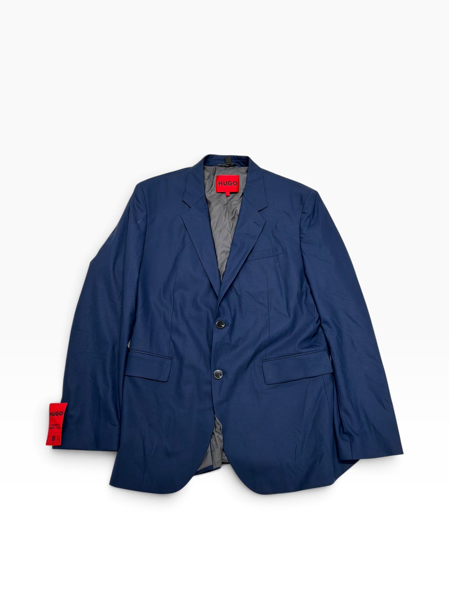Hugo Boss Mens Modern fit Wool Suit Jacket Blazer 44 L Blue Solid
