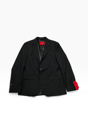 Hugo Boss Mens Modern fit Wool Suit Jacket Blazer 36 S Black Solid