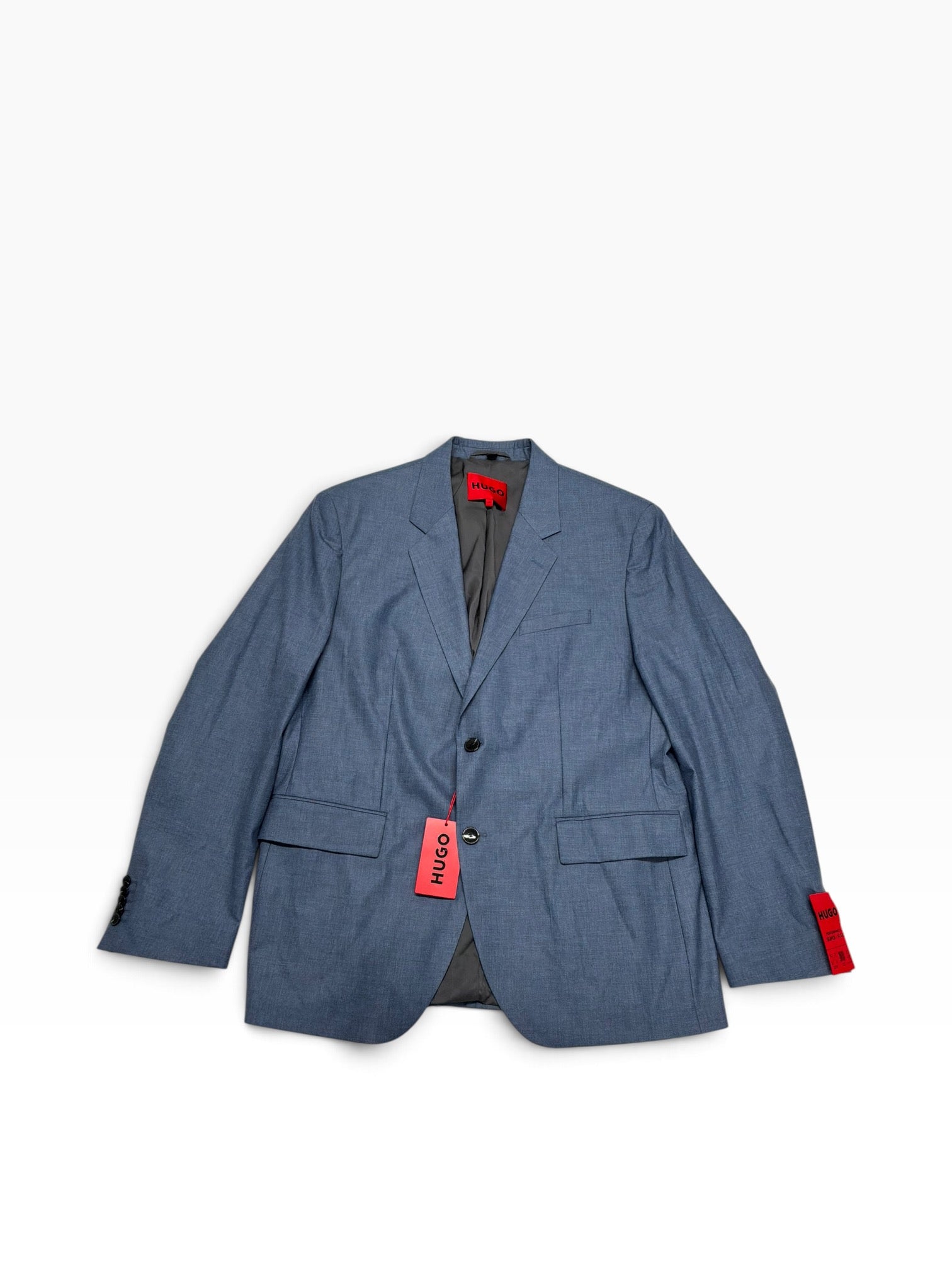 Hugo Boss Mens Modern fit Wool Suit Jacket Blazer 44 R Blue Solid
