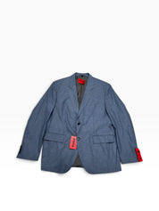 Hugo Boss Mens Modern fit Wool Suit Jacket Blazer 44 R Blue Solid
