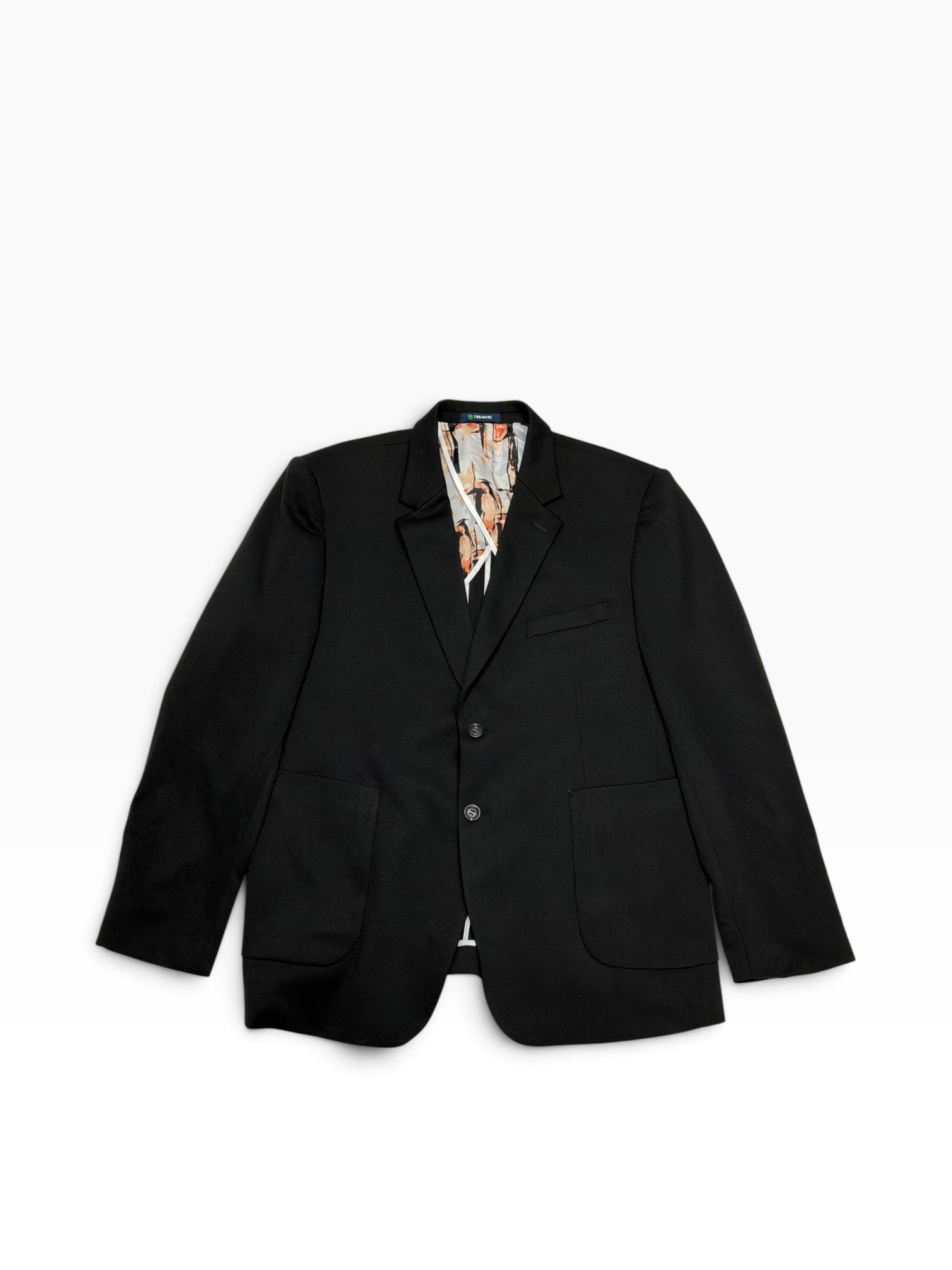 Tom Baine Mens Regular fit Cotton Sport Coat Blazer XXXL 3XL Black Solid