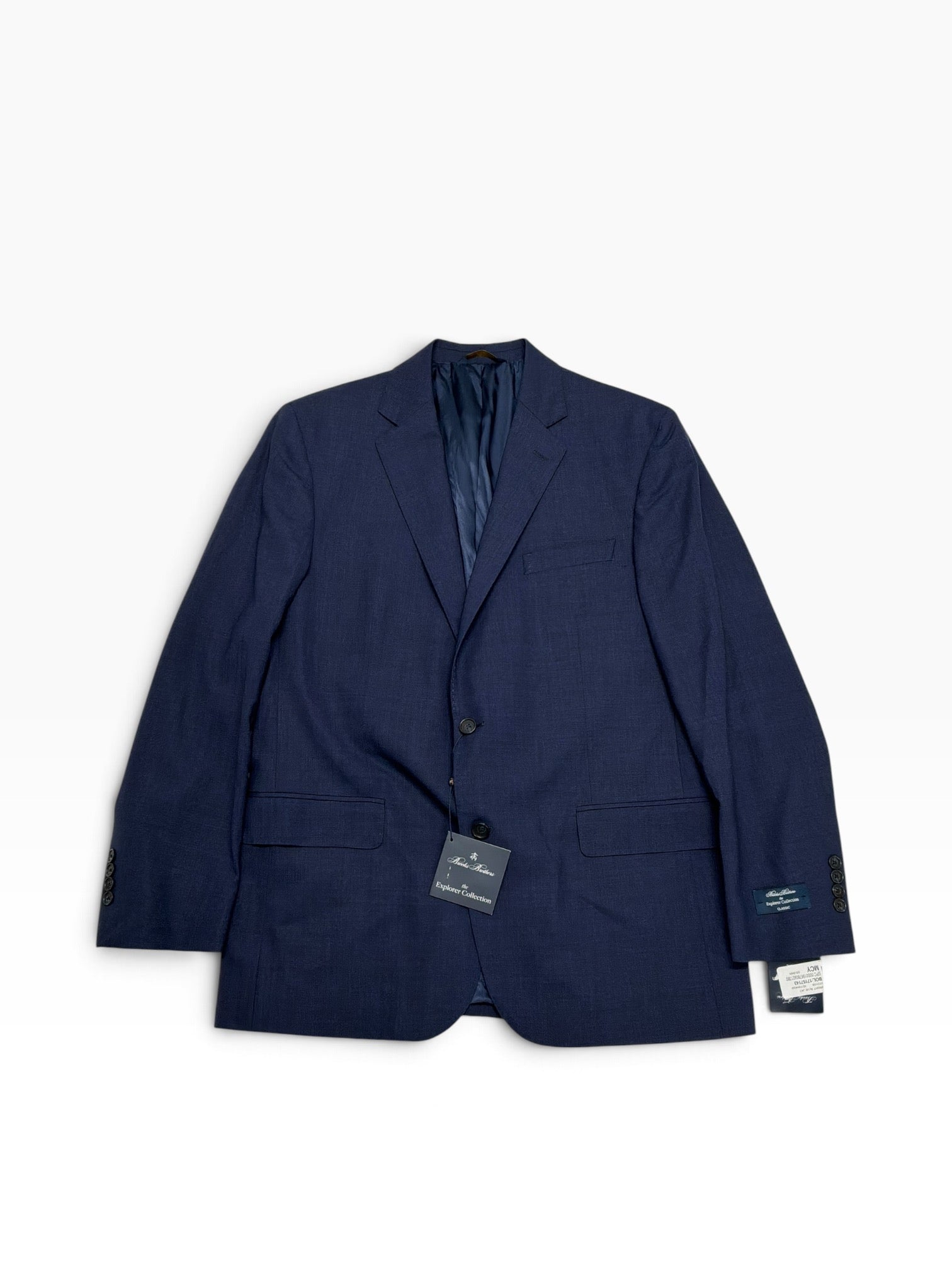 Brooks Brothers Mens Regular fit Wool Sport Coat Blazer 43 R Blue Solid