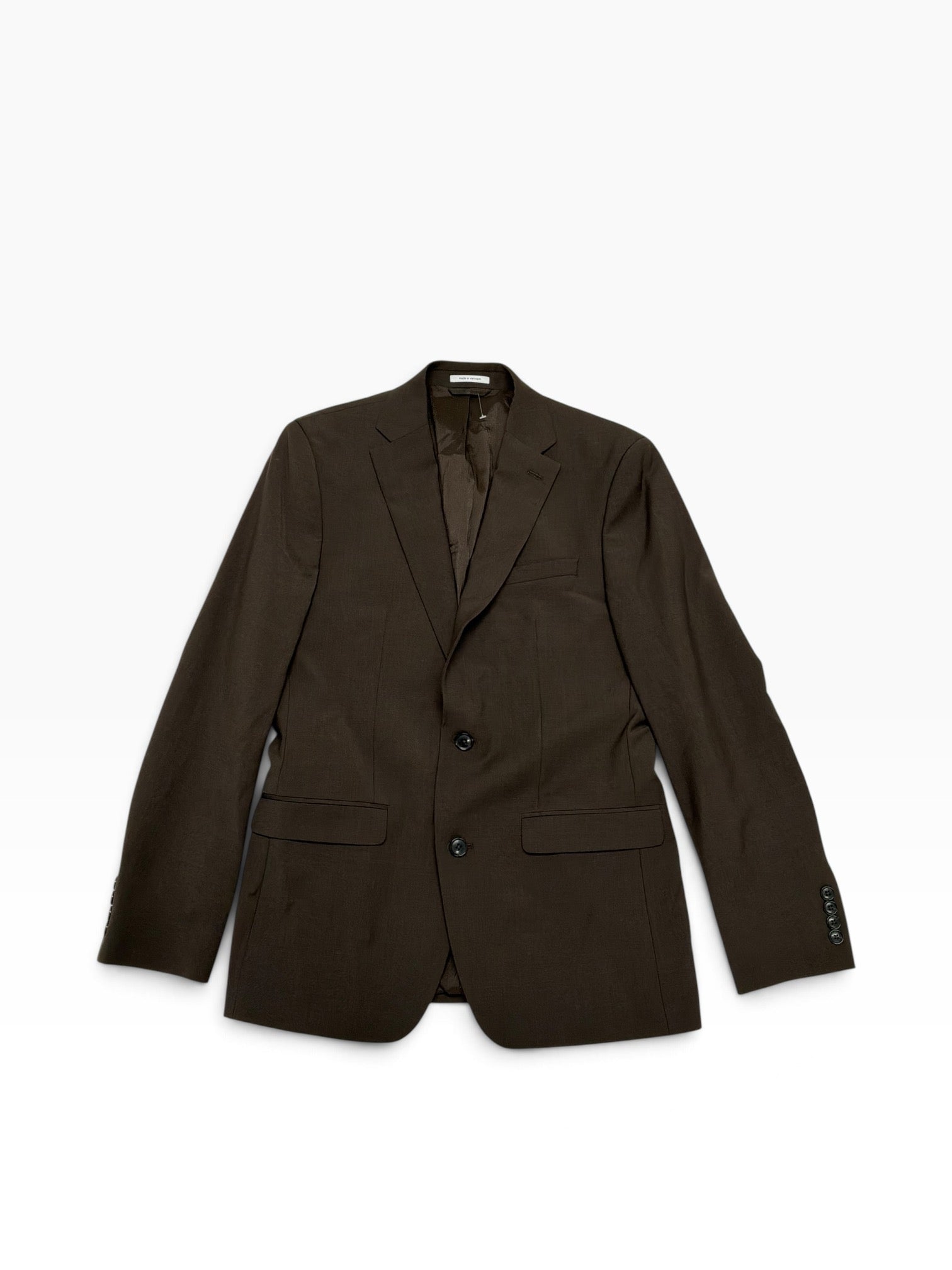 Bar Iii Mens Slim fit Wool Suit Jacket Blazer 38 R Brown Solid