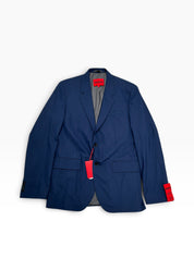 Hugo Boss Mens Slim fit Wool Suit Jacket Blazer 40 L Blue Solid