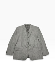 Hart Schaffner Marx Mens Regular fit Sport Coat Blazer 46 R Light Grey Plaid