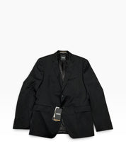 Hugo Boss Mens Slim fit Wool Suit Jacket Blazer 42 R Black Solid