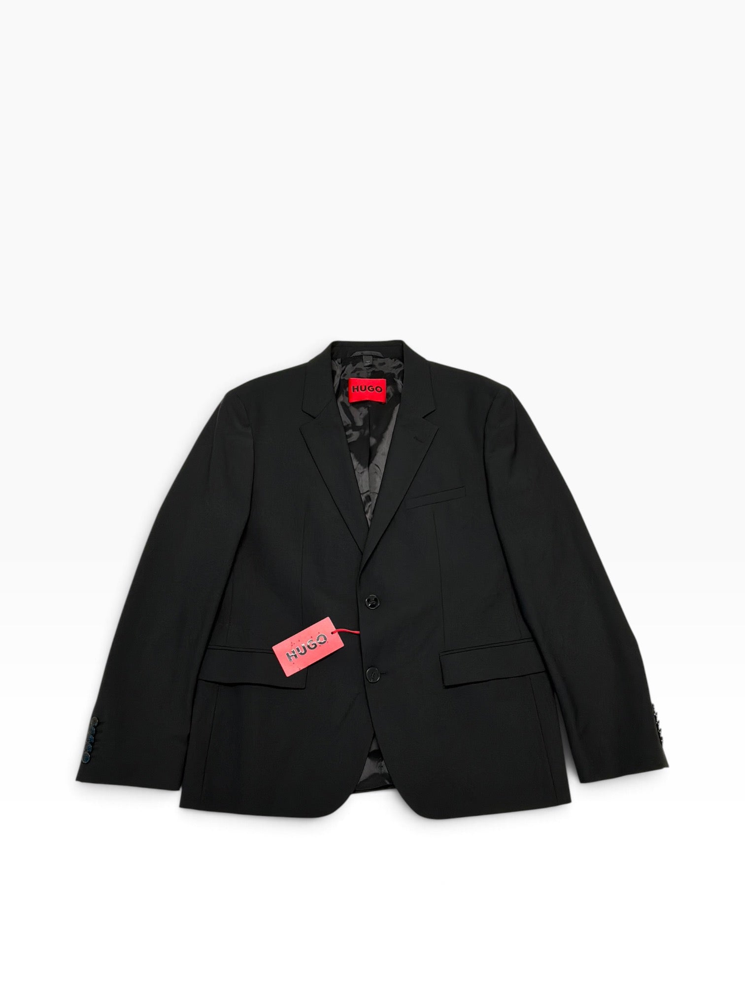 Hugo Boss Mens Modern fit Wool Suit Jacket Blazer 40 S Black Solid