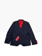 Hugo Boss Mens Modern fit Wool Suit Jacket Blazer 40 S Navy Blue Solid