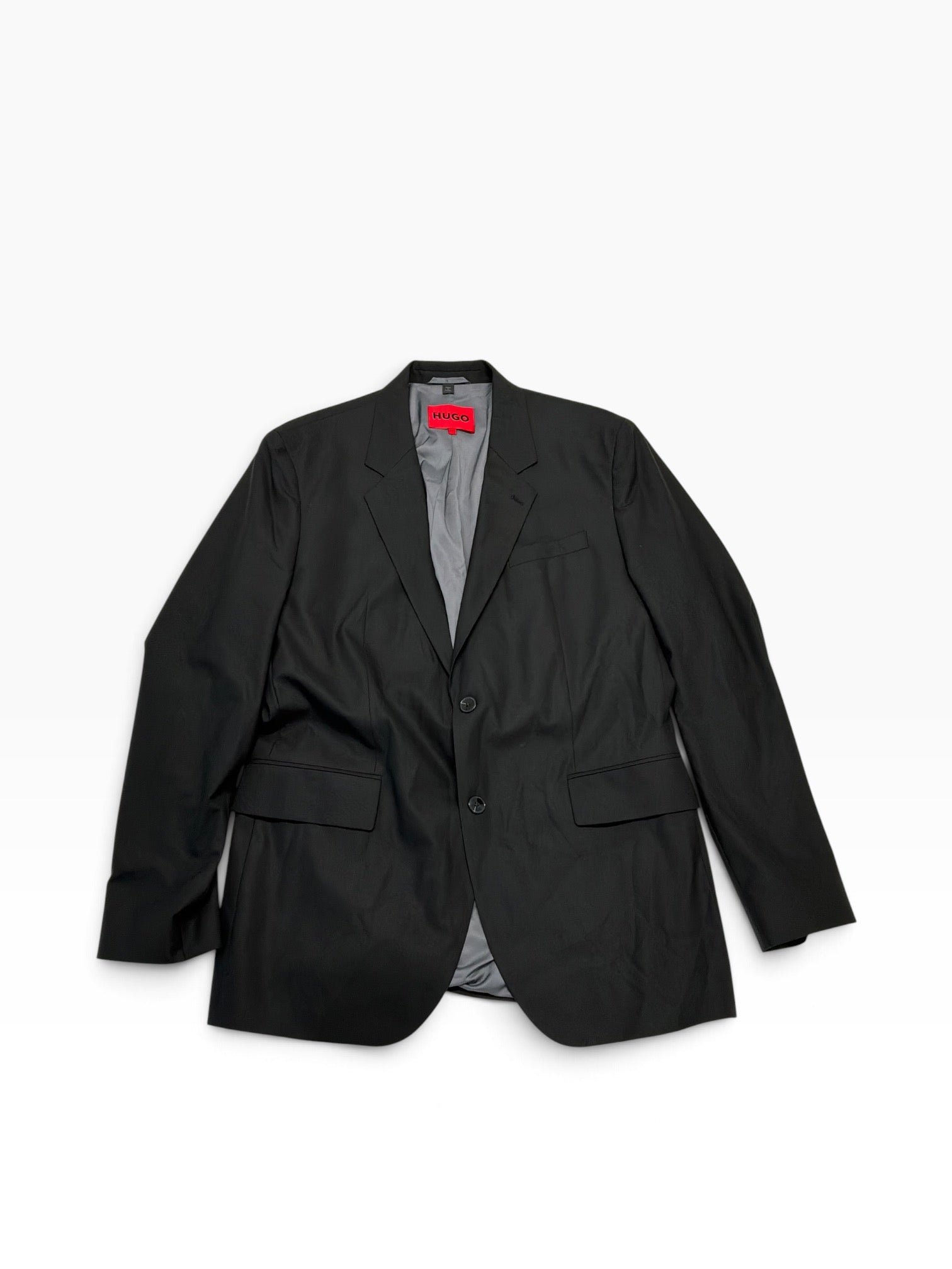 Hugo Boss Mens Modern fit Wool Suit Jacket Blazer 46 L Black Solid