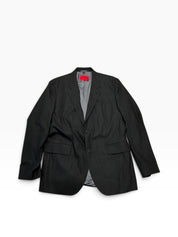 Hugo Boss Mens Modern fit Wool Suit Jacket Blazer 46 L Black Solid
