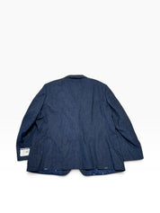 Nautica Mens Modern fit Linen Cotton Sport Coat Blazer 52 R Navy Blue Solid