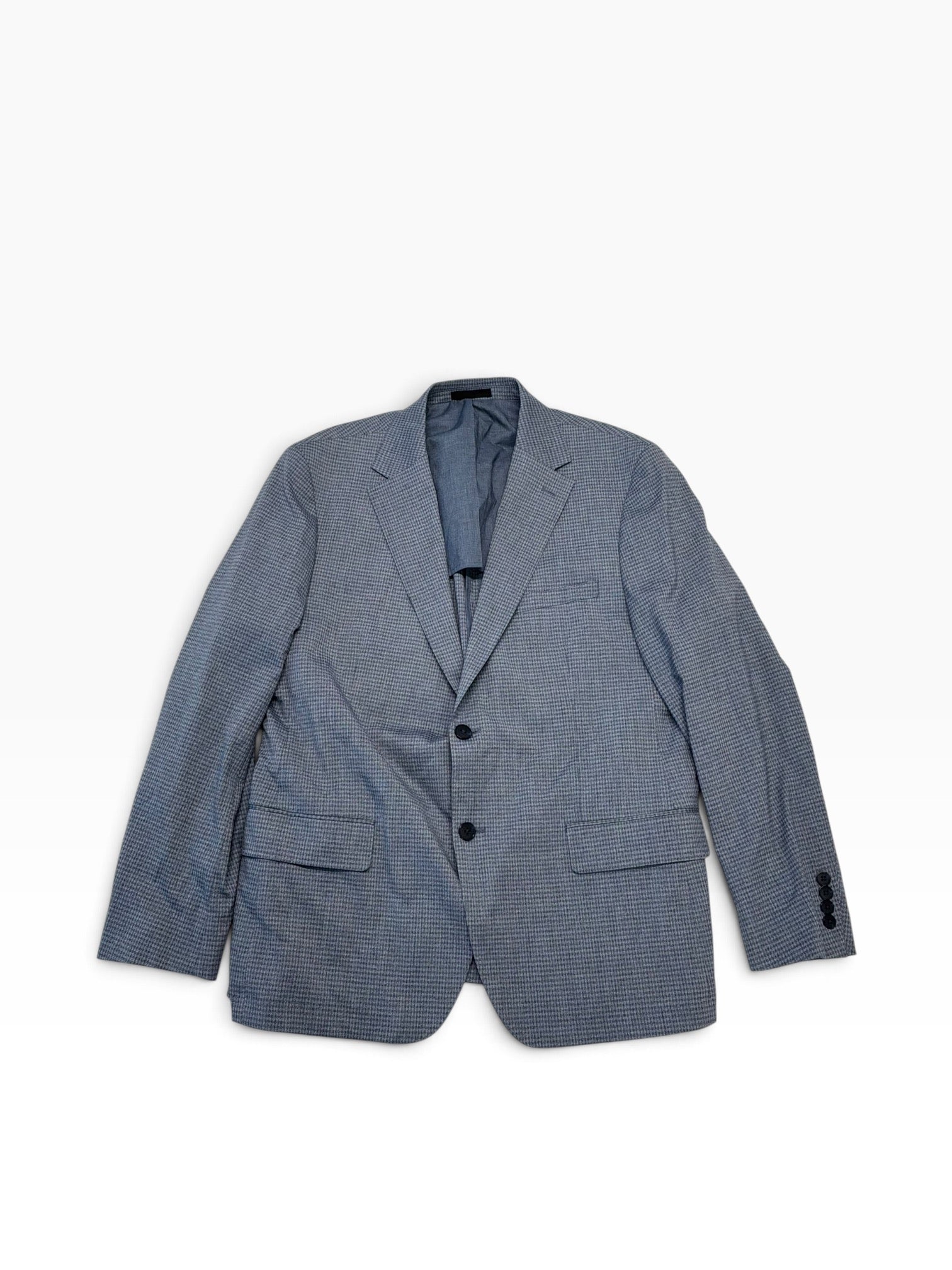 Calvin Klein Mens Slim fit Sport Coat Blazer 46 R Light Blue Plaid