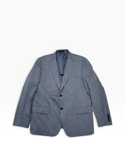 Calvin Klein Mens Slim fit Sport Coat Blazer 46 R Light Blue Plaid