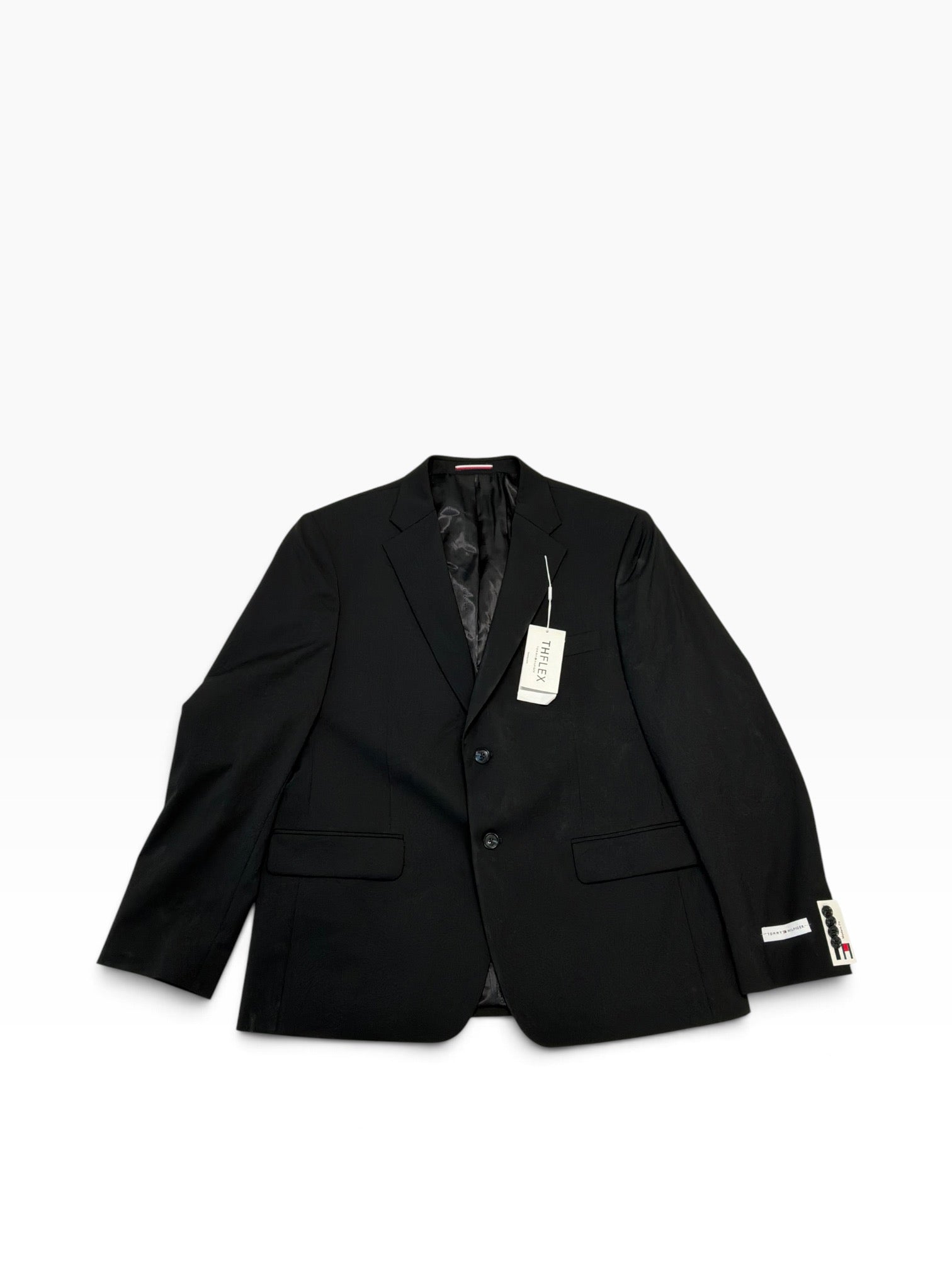 Tommy Hilfiger Mens Modern fit Wool Sport Coat Blazer 46 R Black Solid