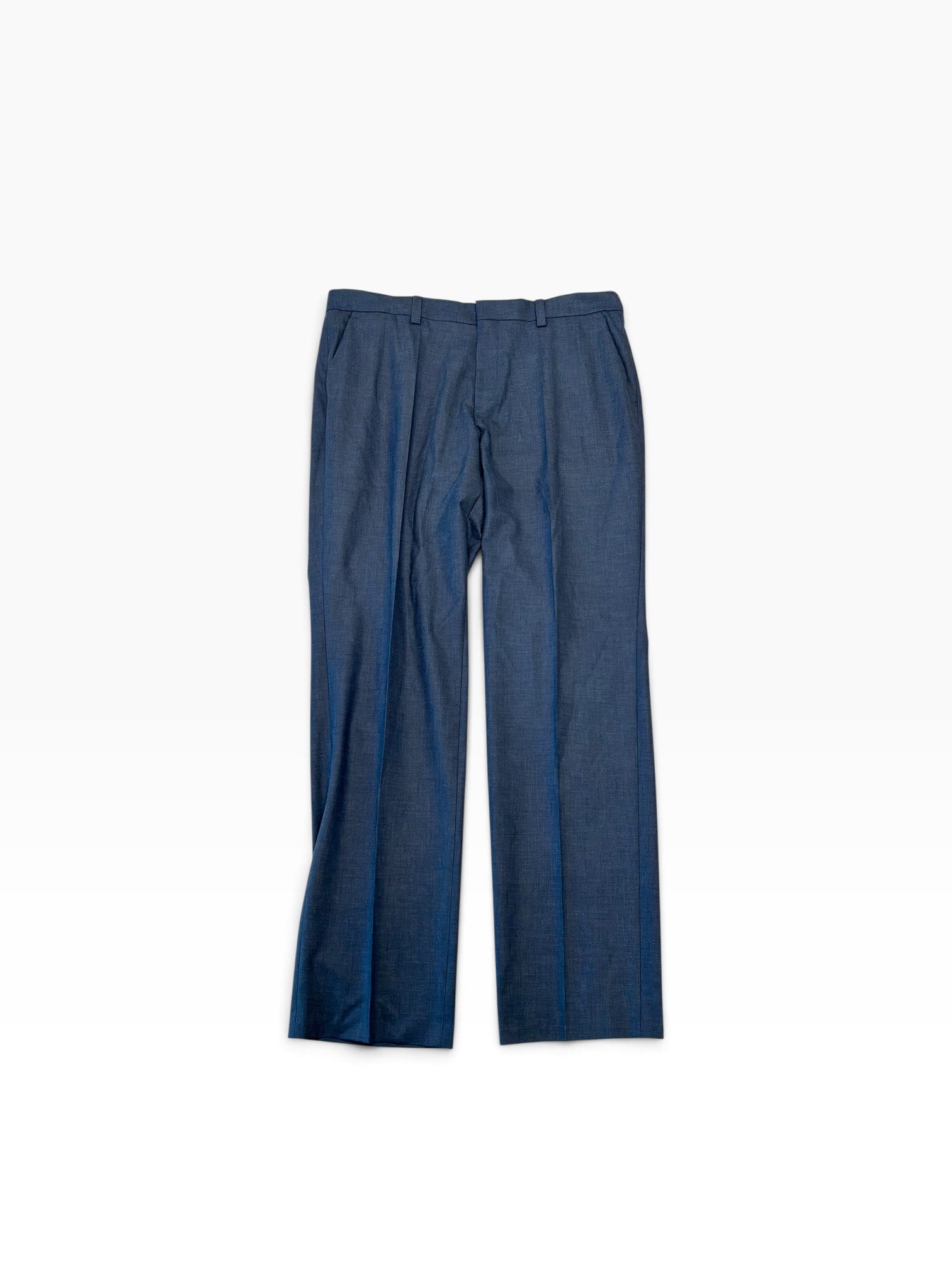 Hugo Boss Mens Slim fit Wool Dress Pants 38 / 32 Blue Solid