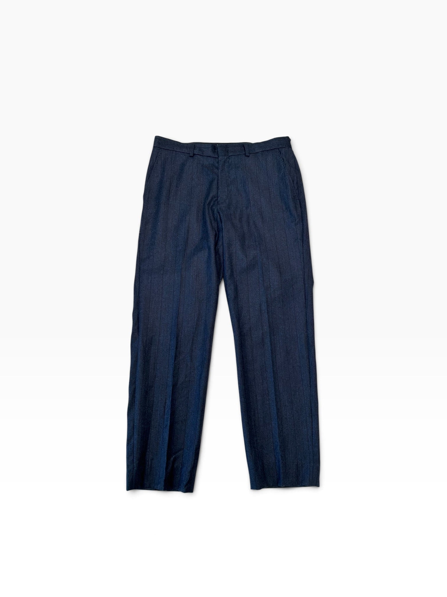 Vince Mens Slim fit Wool Dress Pants 32 / 30 Navy  Blue Striped