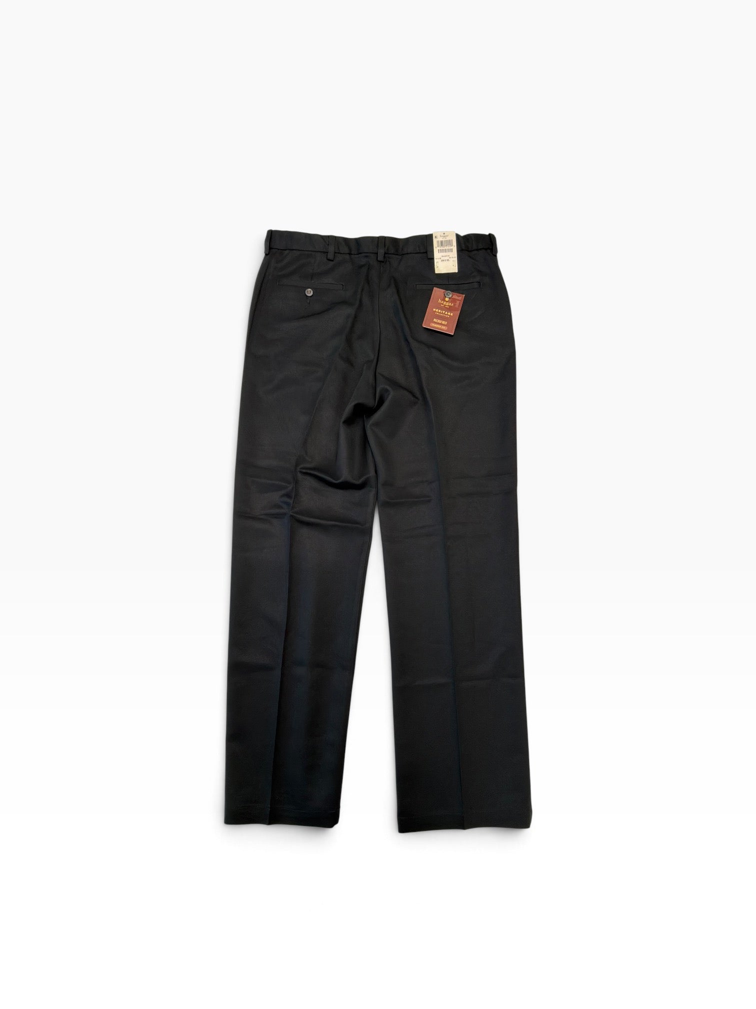 Haggar Mens Classic fit Dress Pants 36 / 32 Black Solid