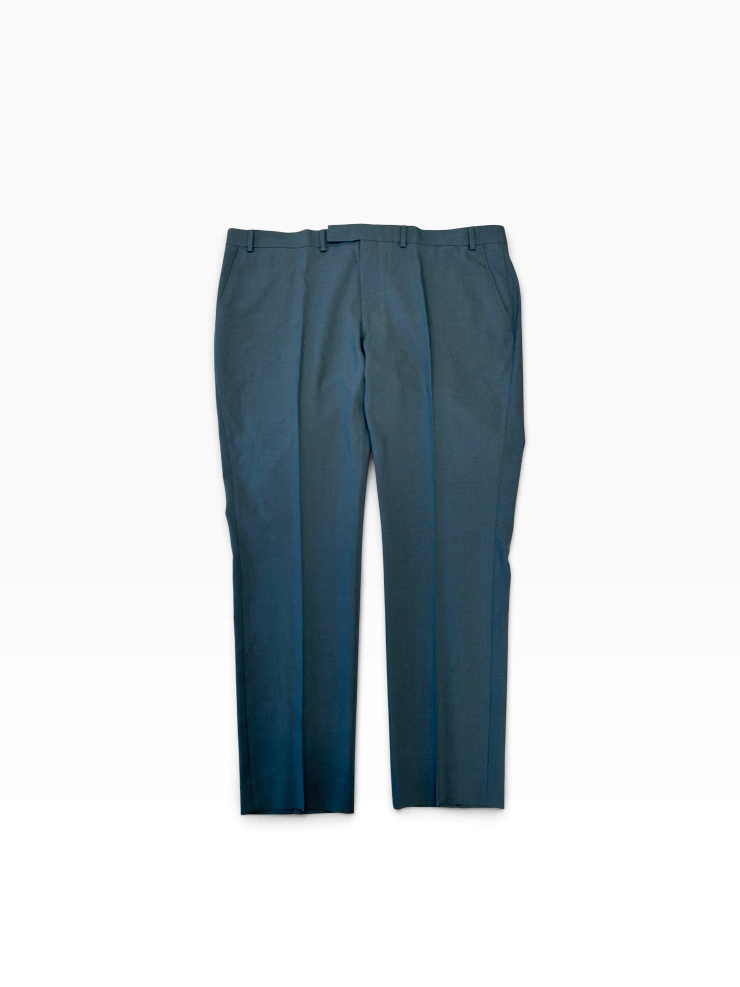 Kenneth Cole Reaction Mens Slim fit Dress Pants 42 / 32 Blue Solid