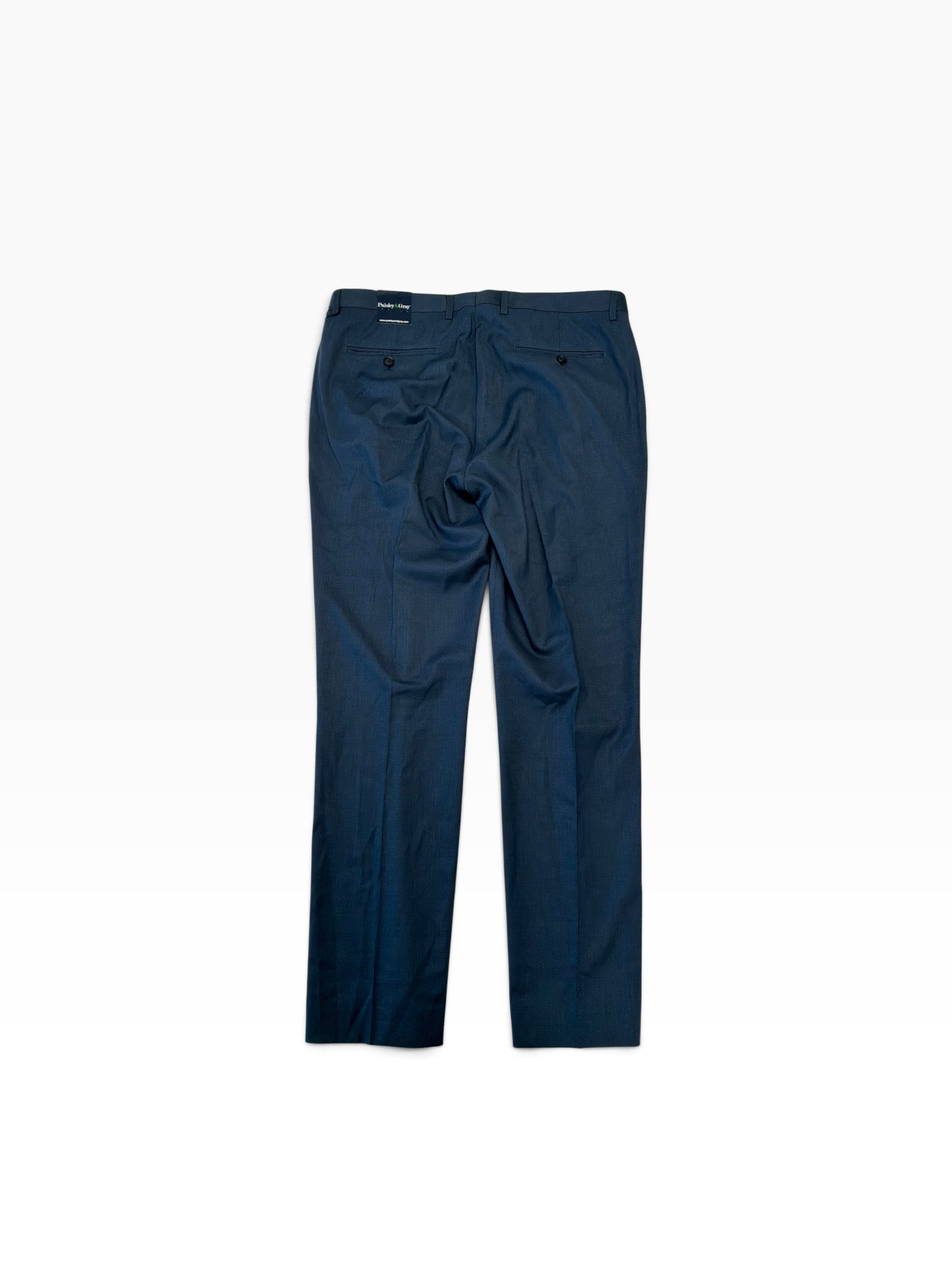 Paisley & Gray Mens Slim fit Dress Pants 36 / 32 Blue Solid
