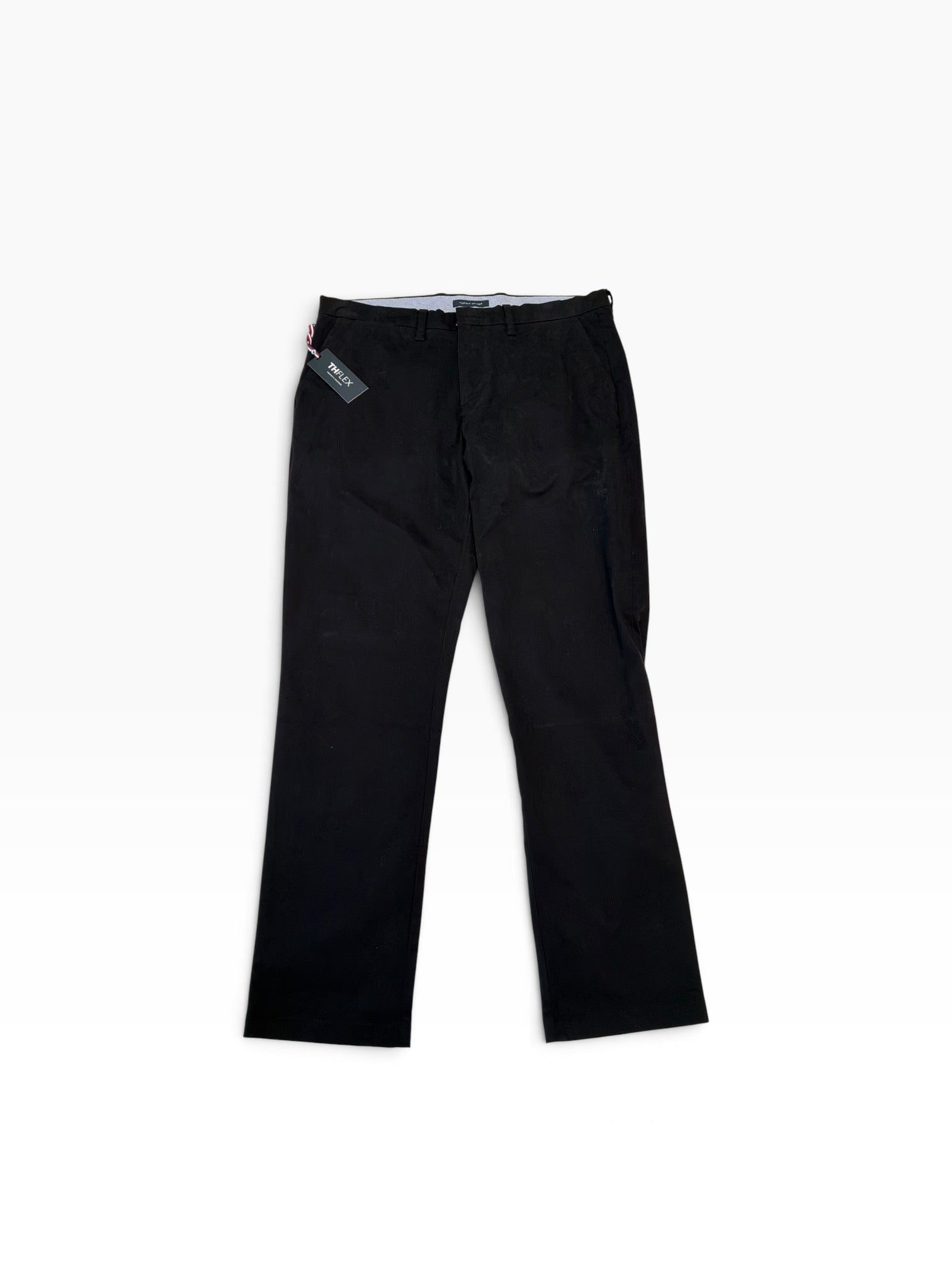 Tommy Hilfiger Mens Modern fit Cotton Chinos Pants 36 / 34 Black Solid