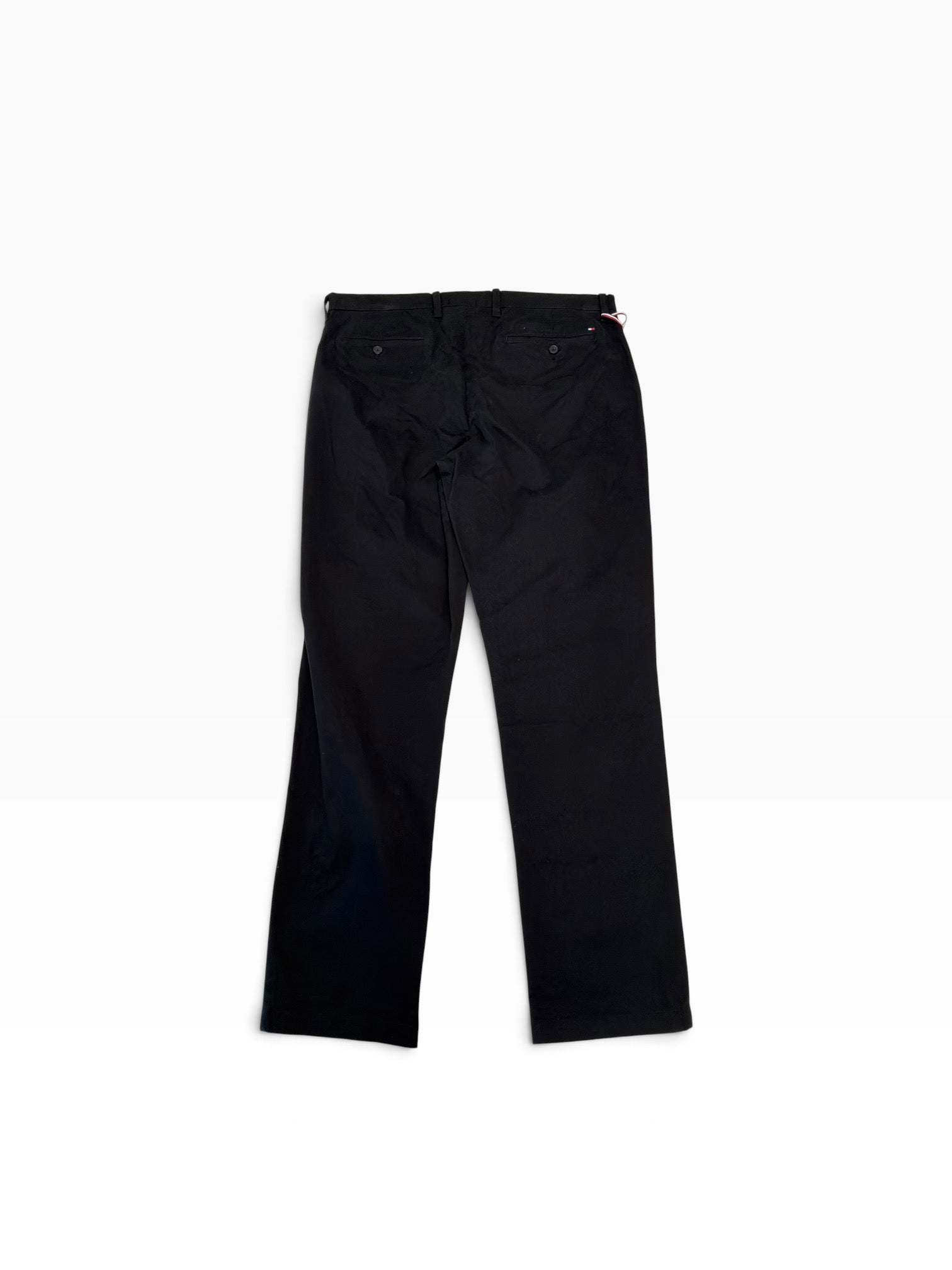Tommy Hilfiger Mens Modern fit Cotton Chinos Pants 36 / 34 Black Solid