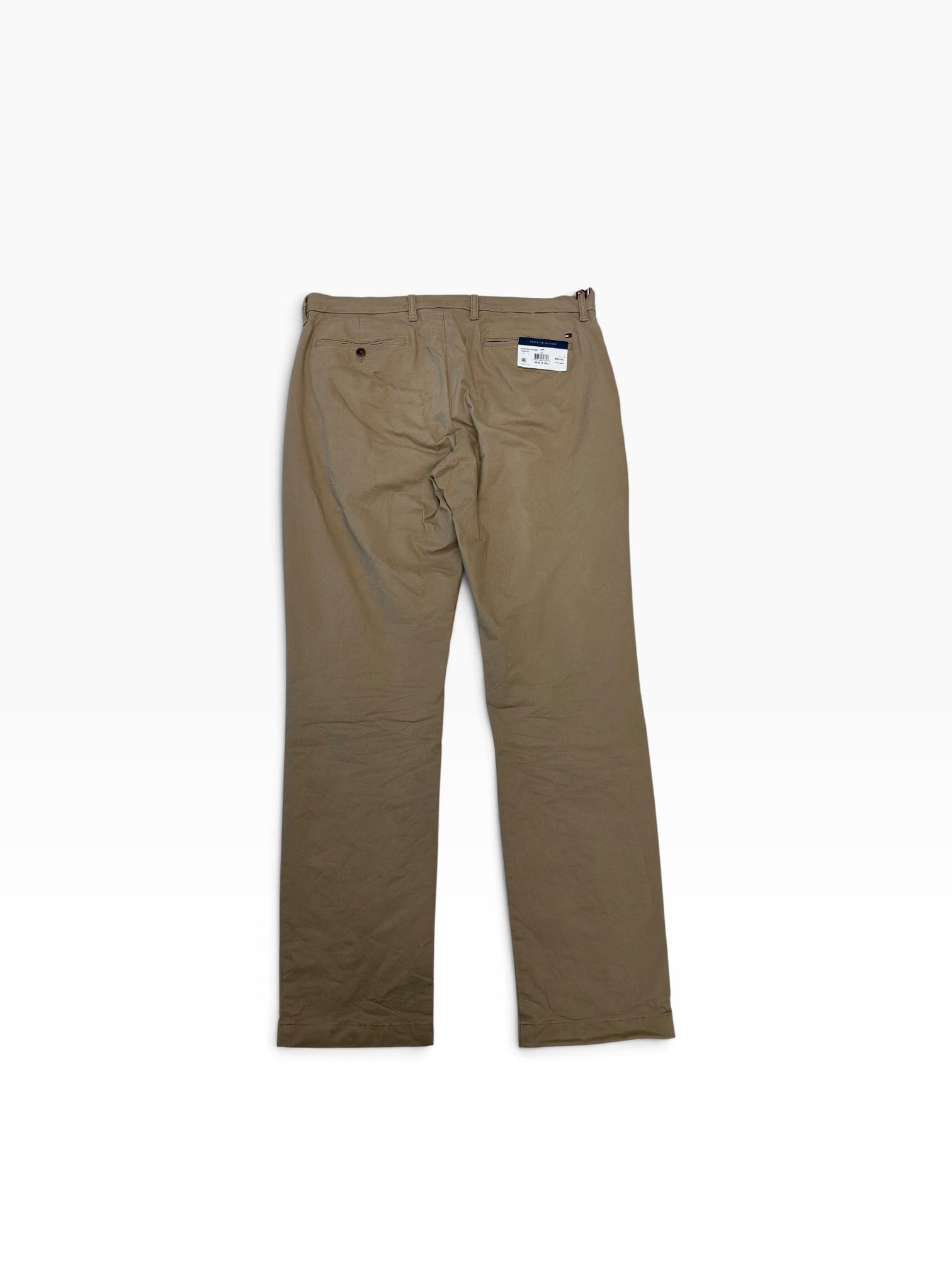 Tommy Hilfiger Mens Modern fit Cotton Chinos Pants 36 / 34 Tan Solid