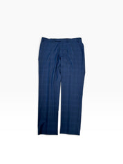 Perry Ellis Mens Modern fit Dress Pants 37 / 32 Blue Plaid
