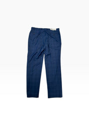 Perry Ellis Mens Modern fit Dress Pants 37 / 32 Blue Plaid