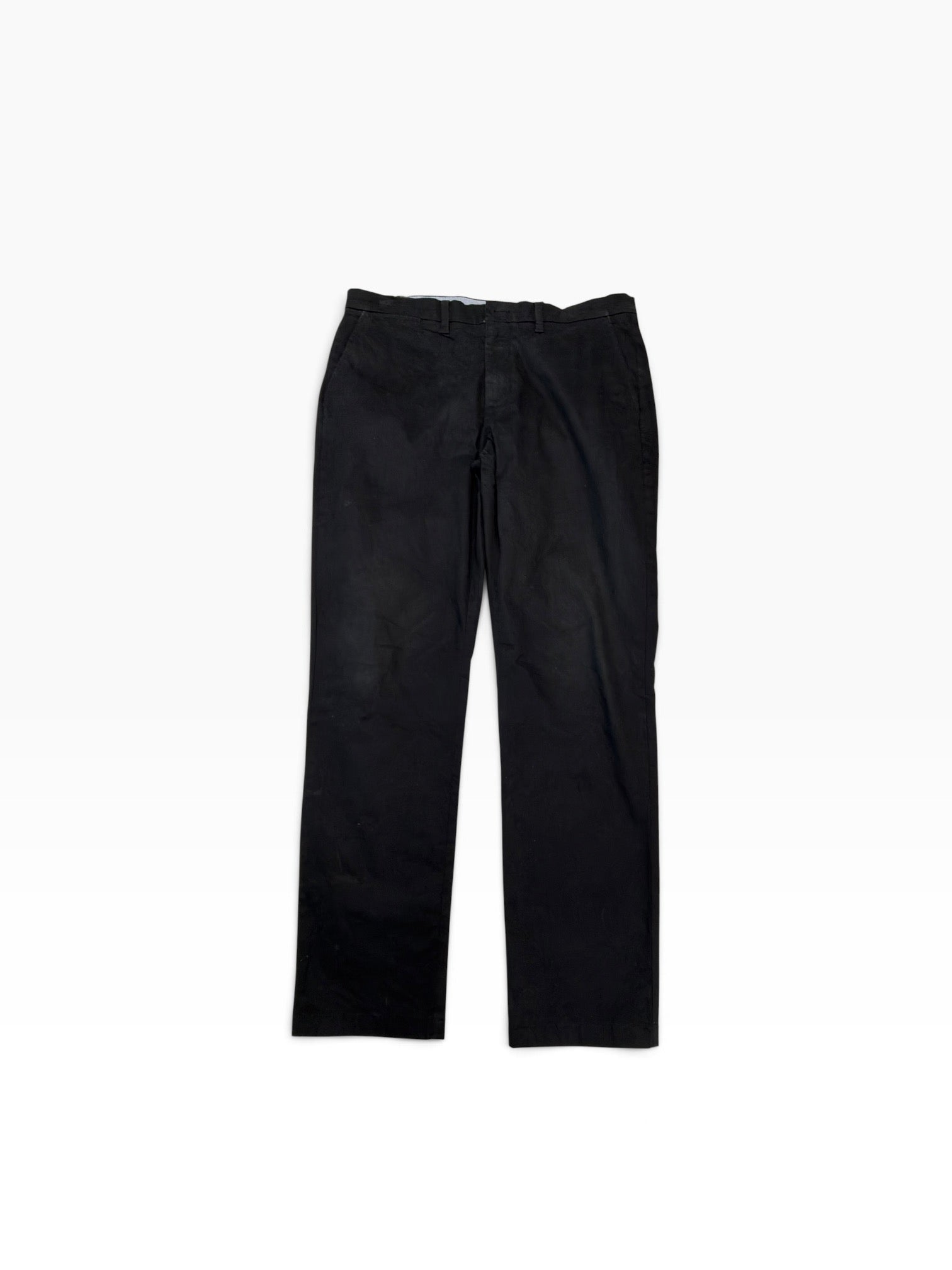 Tommy Hilfiger Mens Modern fit Cotton Chinos Pants 36 / 34 Black Solid