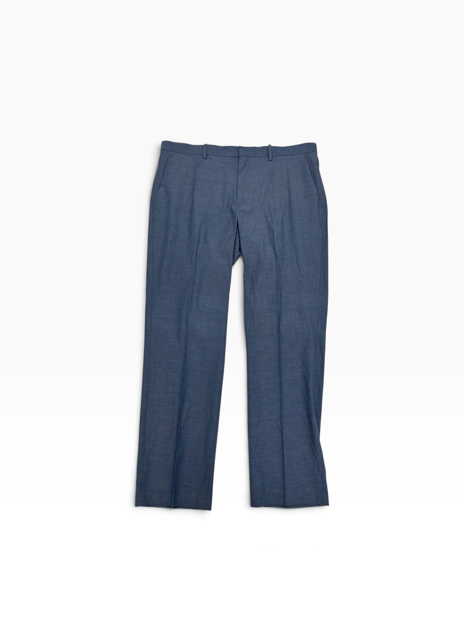 Perry Ellis Mens Modern fit Dress Pants 36 / 30 Blue Solid