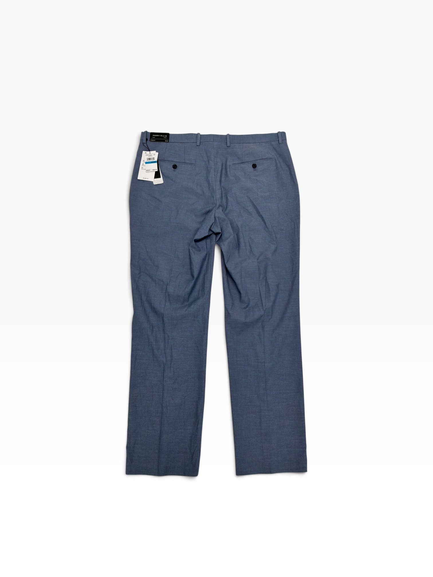 Perry Ellis Mens Modern fit Dress Pants 36 / 30 Blue Solid