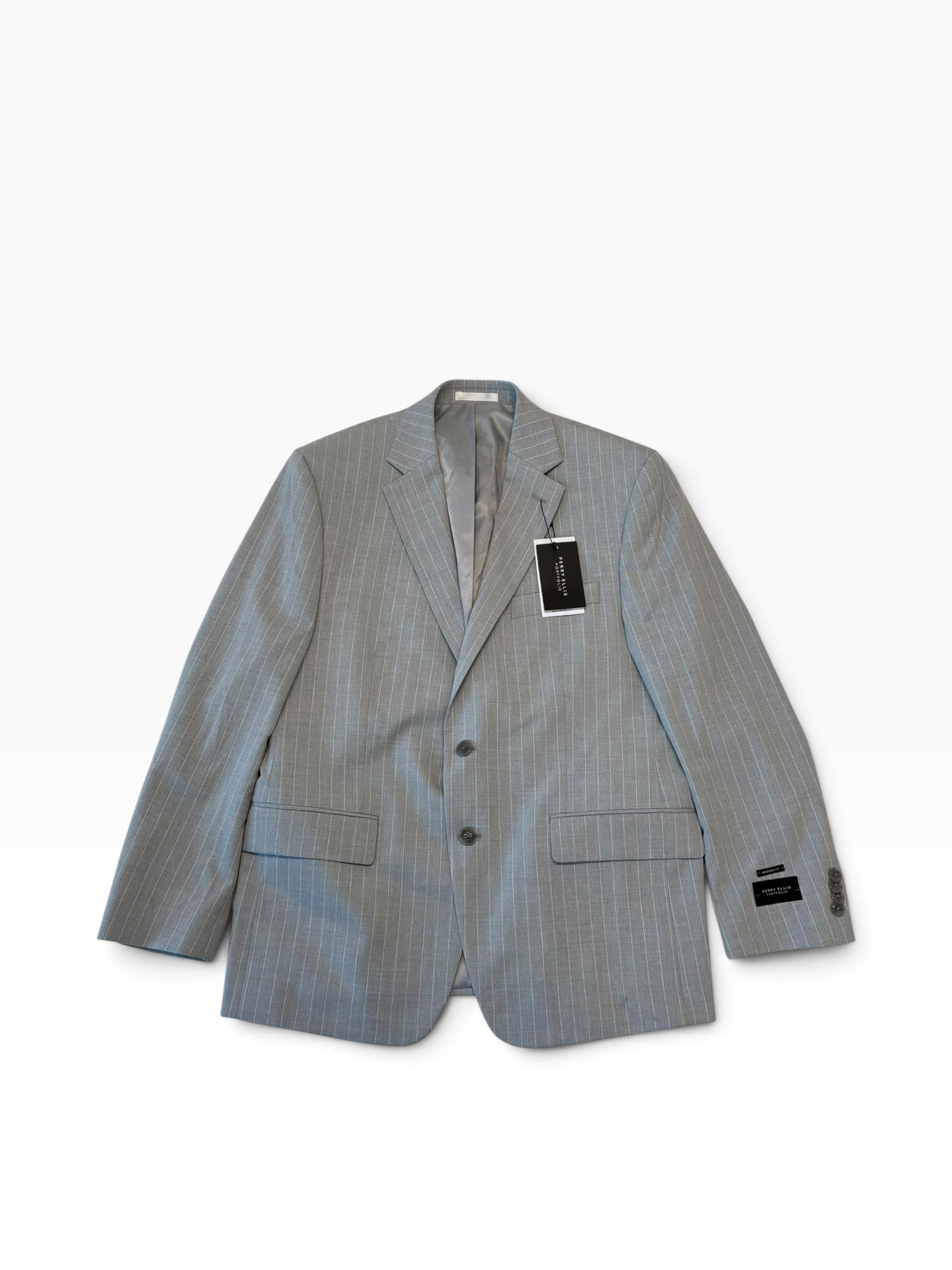 Perry Ellis Portfolio Mens Modern fit 2 Piece Suit 40 S Pants 33 / 30 Grey