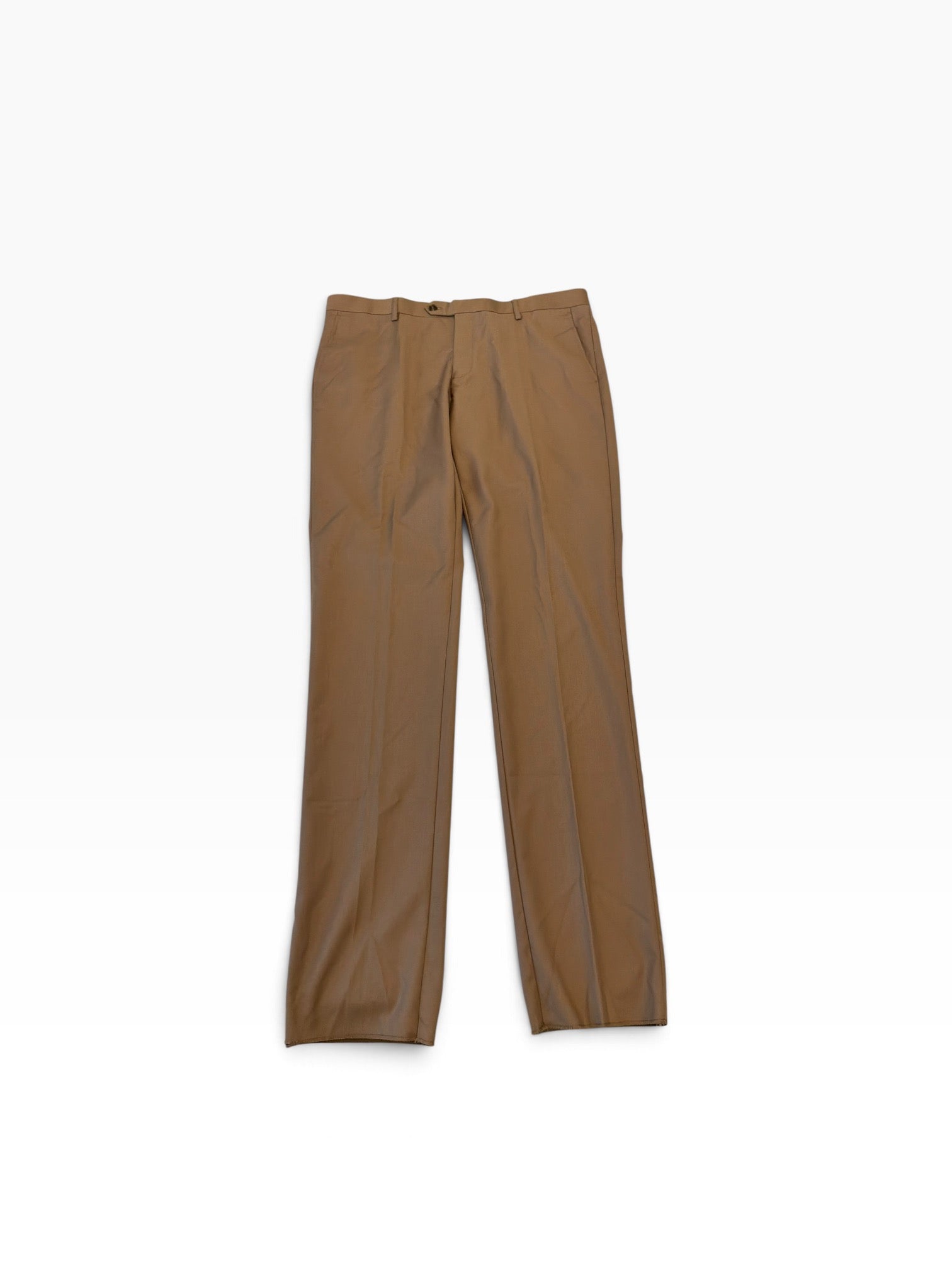 Braveman Mens Slim fit 3 Piece Vested Suit 44 L Pants 38 Brown