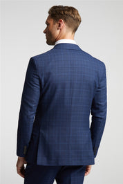 Ted Baker Mens Slim fit Suit Jacket Blazer 46 R Navy Blue Plaid Wool